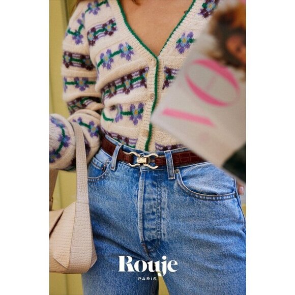 💕ROUJE💕 Chunky Jacquard Leora Cardigan 38 NWOT - Picture 10 of 16